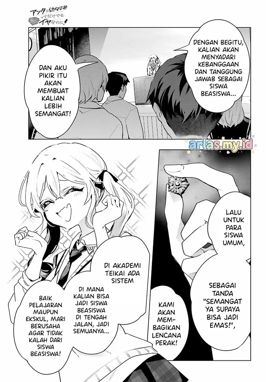 Anta to Osananajimitte dake demo Iyananoni! ~Zekkou kara Hajimaru S-kyuu Bishoujo to no Gakuen Nariagari Seikatsu~ Chapter 11 Gambar 14