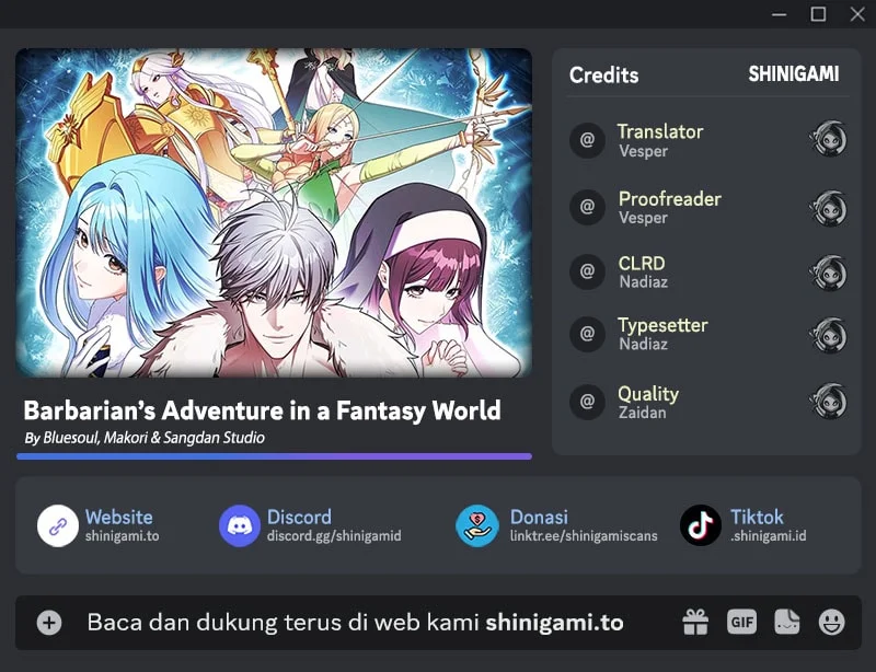 Komik Barbarian’s Adventure In A Fantasy World Chapter 50 gambar 1