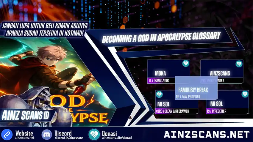 Komik Becoming a God in Apocalypse Glossary Chapter 36 gambar 1