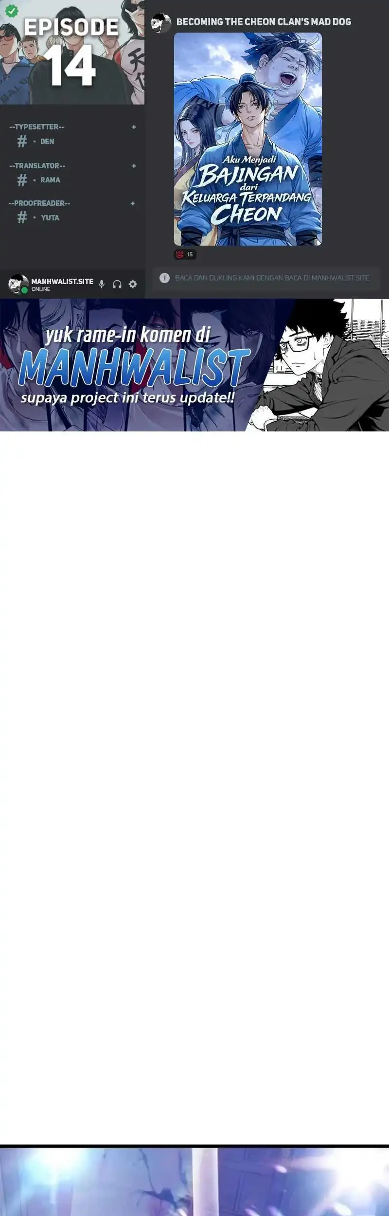 Komik Becoming the Cheon Clan’s Mad Dog (I Became the Scoundrel of the Cheon Family) Chapter 14 gambar 1