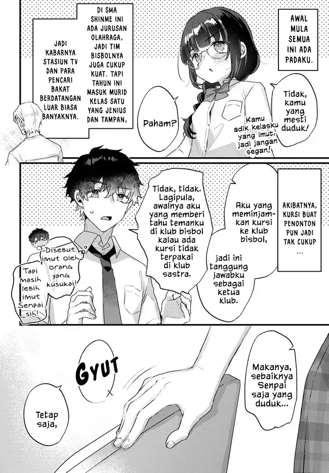Chiisakute Kawaii Bungeibu no Chiteki na Senpai o, Hiza no Ue ni Nosetara Mainichi Suwattekuru you ni natta Chapter 1 Gambar 10