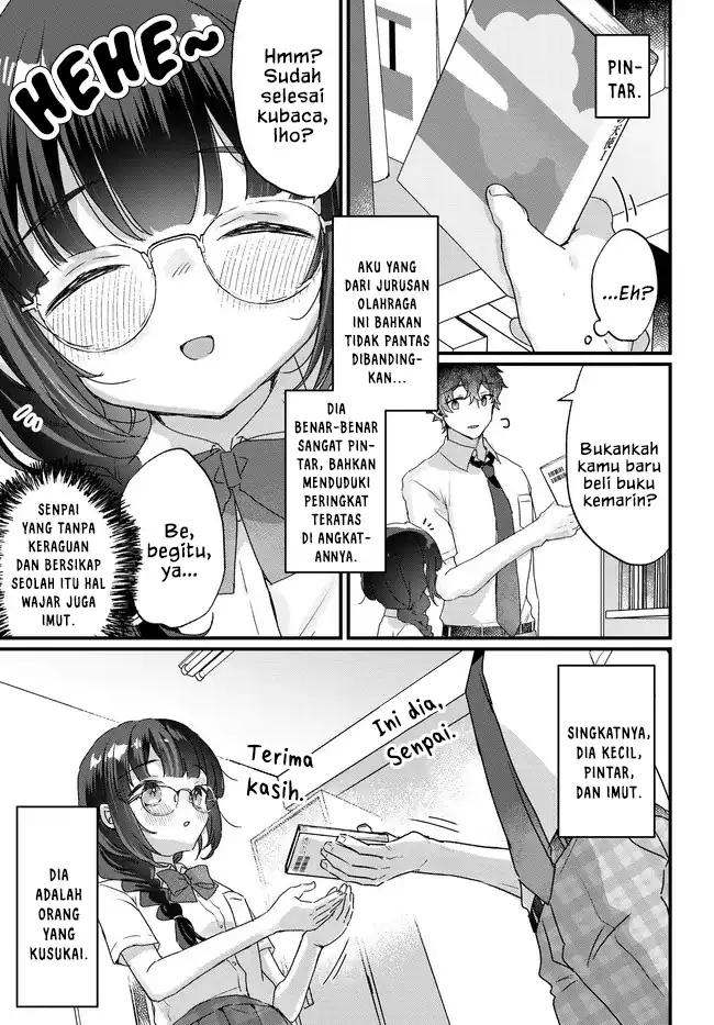 Chiisakute Kawaii Bungeibu no Chiteki na Senpai o, Hiza no Ue ni Nosetara Mainichi Suwattekuru you ni natta Chapter 1 Gambar 5