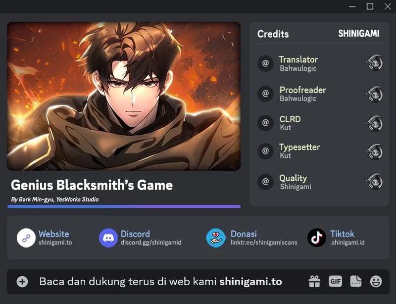 Komik Genius Blacksmith’s Game Chapter 47 gambar 1