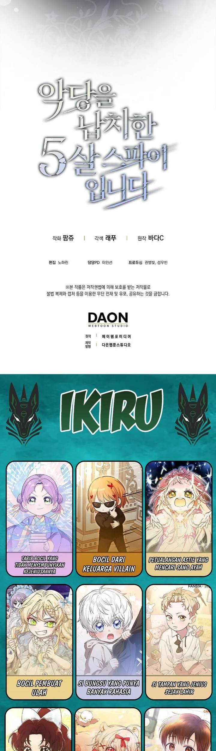 I Am the 5-Year-Old Spy Who Kidnapped the Villain Chapter 2 Gambar 107