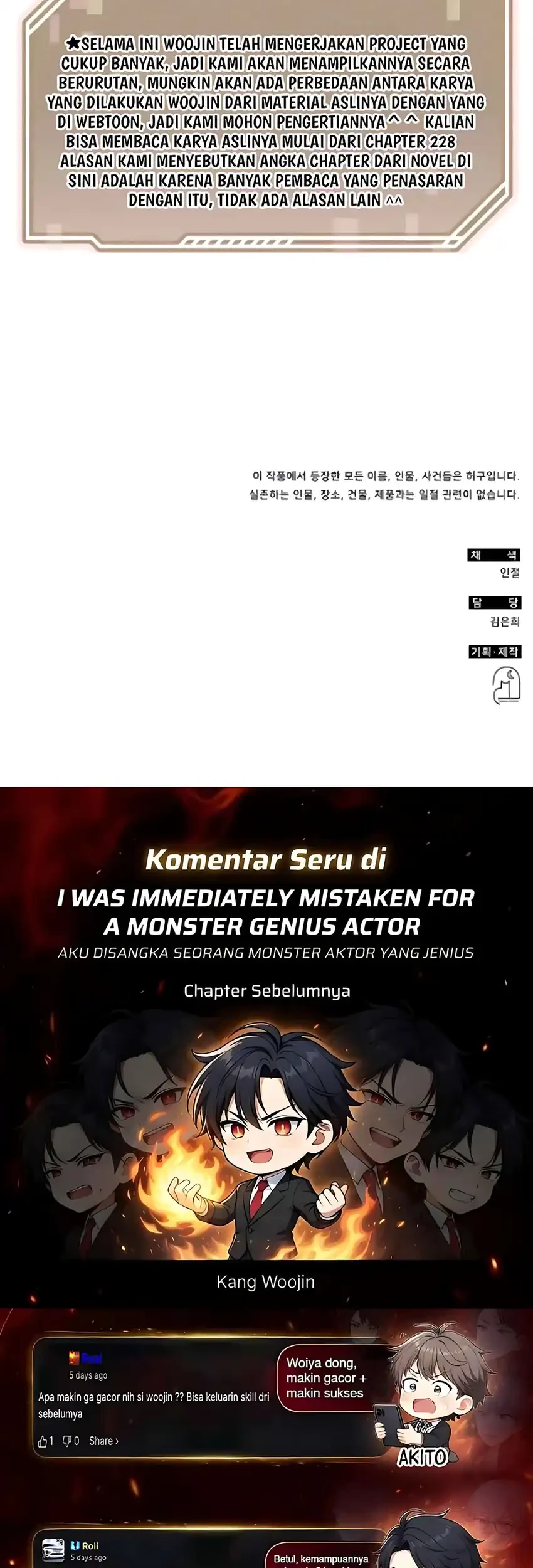 I Was Immediately Mistaken for a Monster Genius Actor Chapter 91 Gambar 75