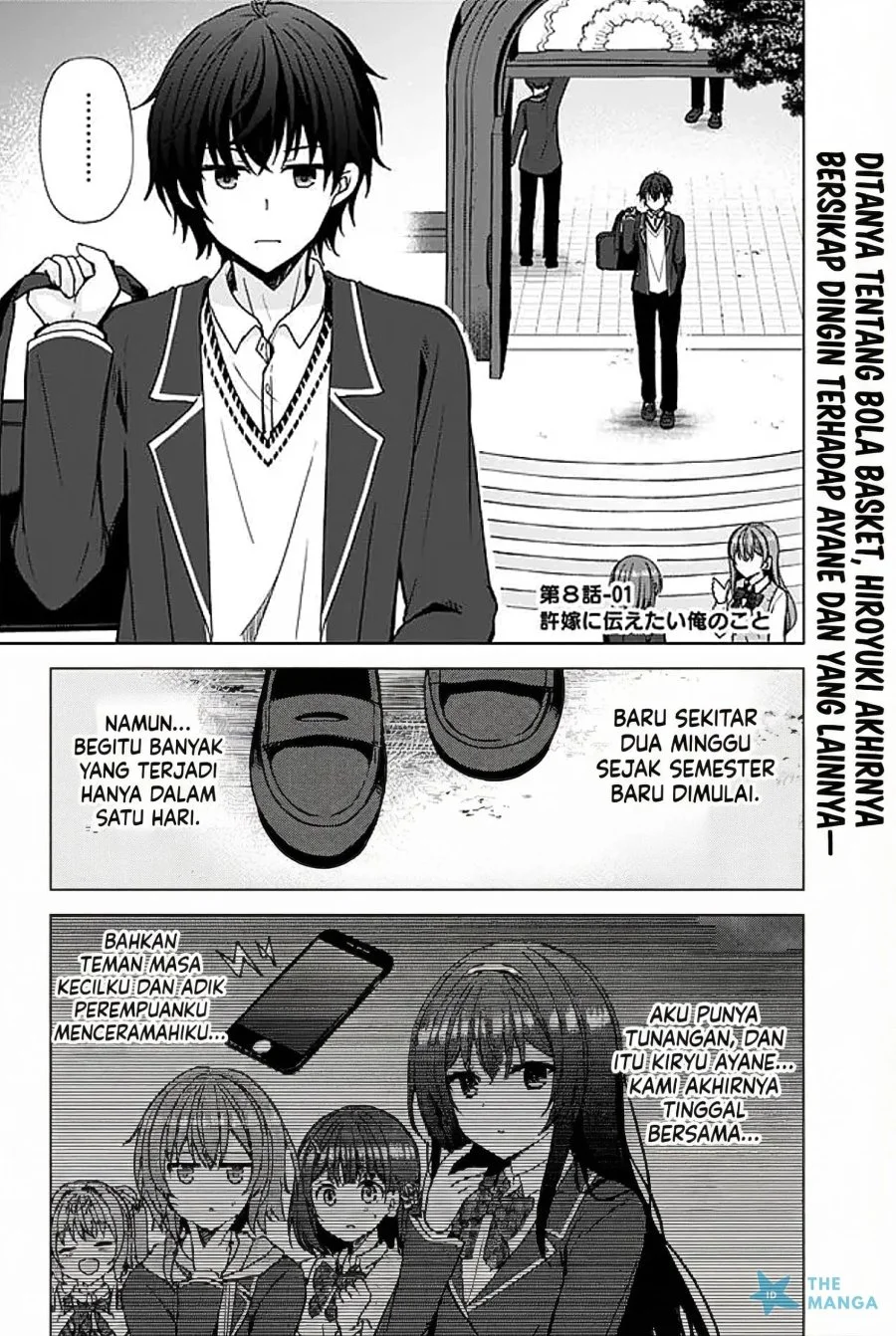 Manga Iinazuke ga Dekita to Omottara, Sono Iinazuke ga Gakkou de Yuumei na “Akuyaku Reijou” Dattan dakedo, Dou Sureba Ii? Chapter 8 gambar 2