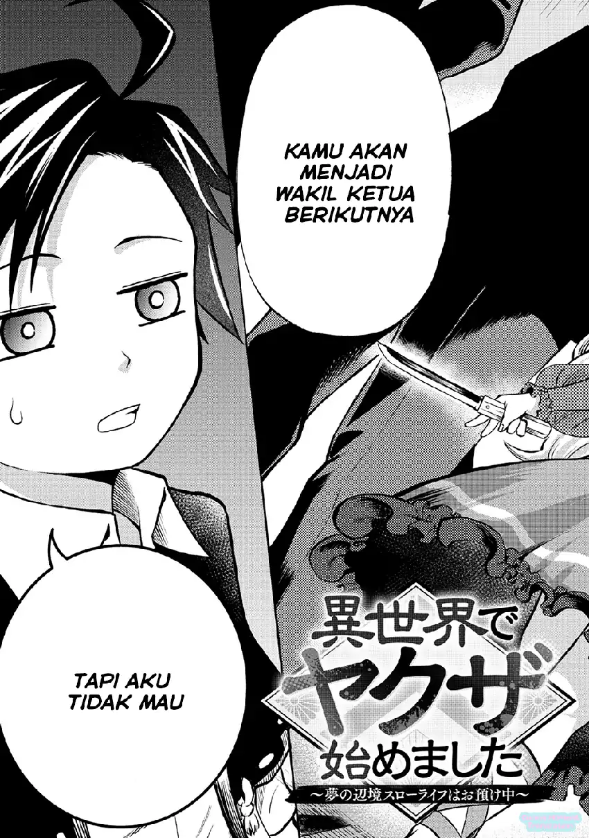 Isekai de Yakuza Hajimemashita: Yume no Henkyou Slow Life wa Oazuke-chuu Chapter 1 Gambar 4