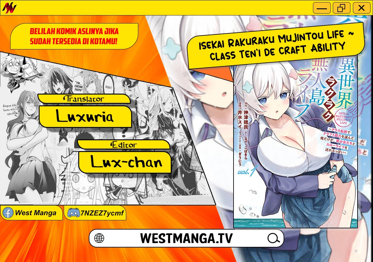 Komik Isekai Rakuraku Mujintou Life: Class Ten'i de Craft Ability o Eranda Ore Dake ga, Bishoujo Tachi to Slow Life o Okureru-ppoi Chapter 8 gambar 1