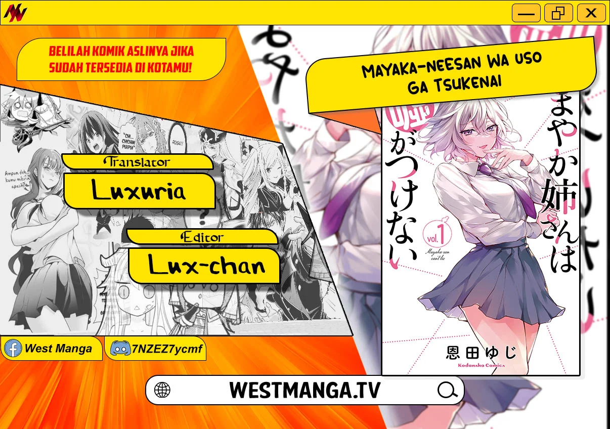 Komik Mayaka-neesan wa Uso ga Tsukenai Chapter 9 gambar 1