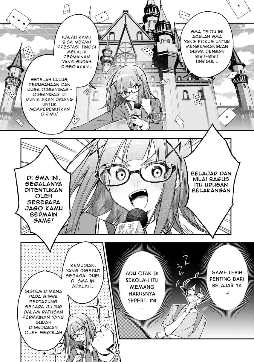 Ore wa Gakuen Zunou Battle no Ensyutsuka!: Jishou Mob ga Kage kara Egaku Saikyou Shujinkou Musou Scenario Chapter 2.1 Gambar 7