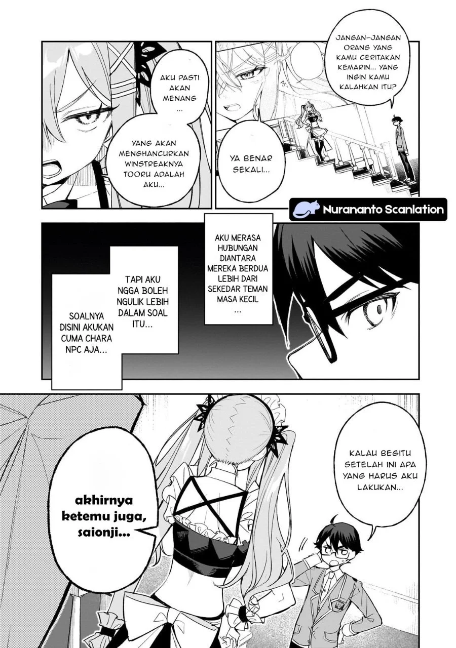 Ore wa Gakuen Zunou Battle no Ensyutsuka!: Jishou Mob ga Kage kara Egaku Saikyou Shujinkou Musou Scenario Chapter 4.3 Gambar 4