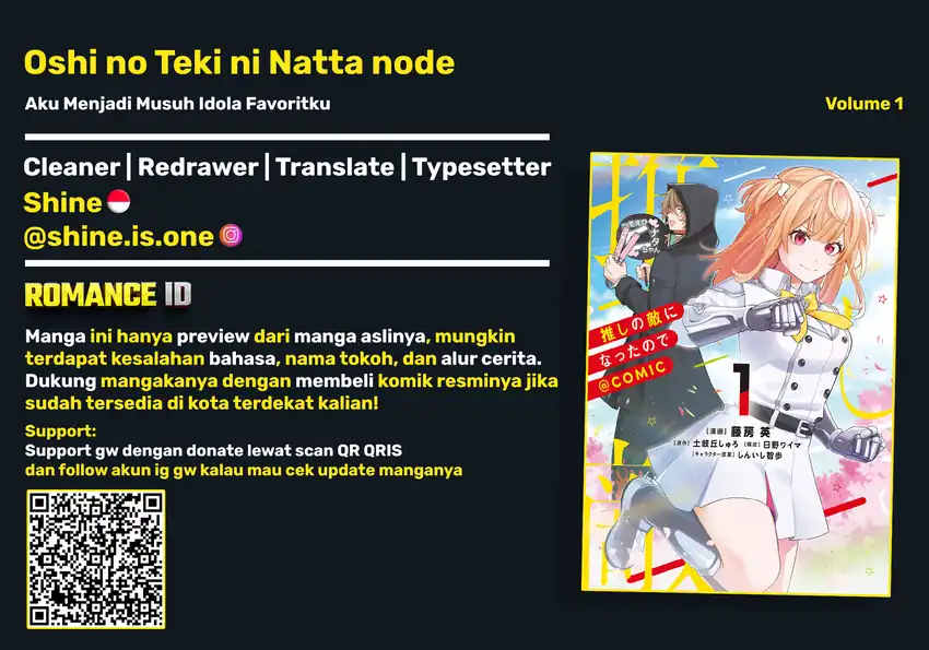 Komik Oshi no Teki ni Natta node Chapter 1 gambar 1