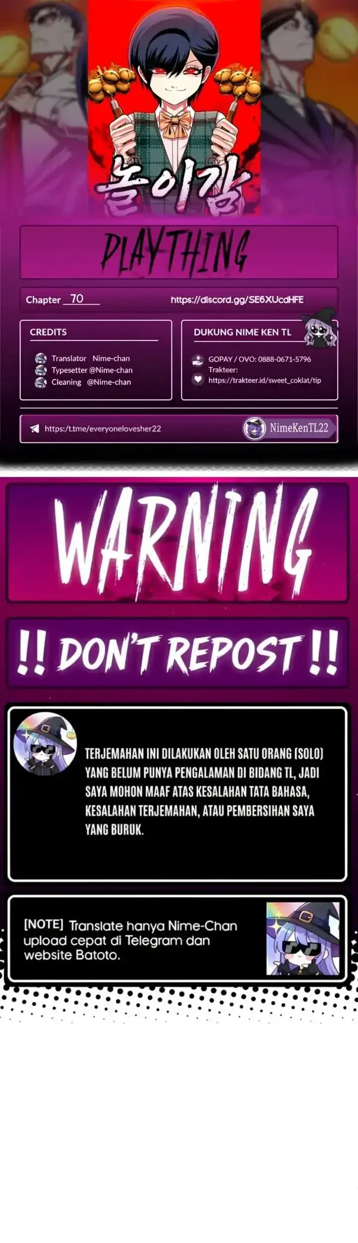Komik Plaything Chapter 70 gambar 1