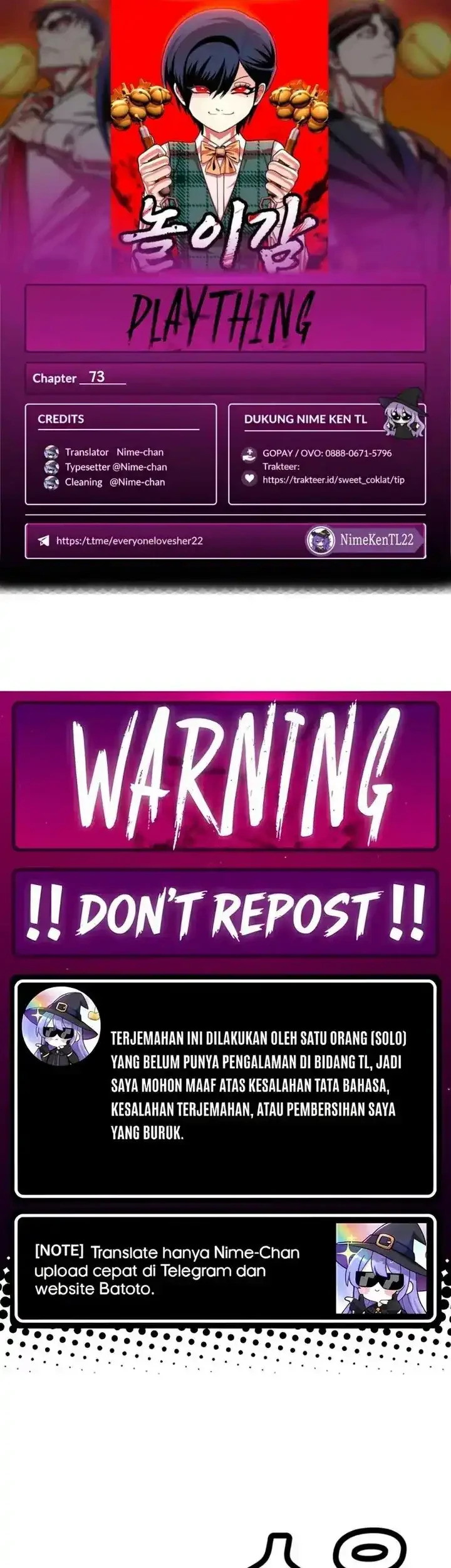 Komik Plaything Chapter 73 gambar 1
