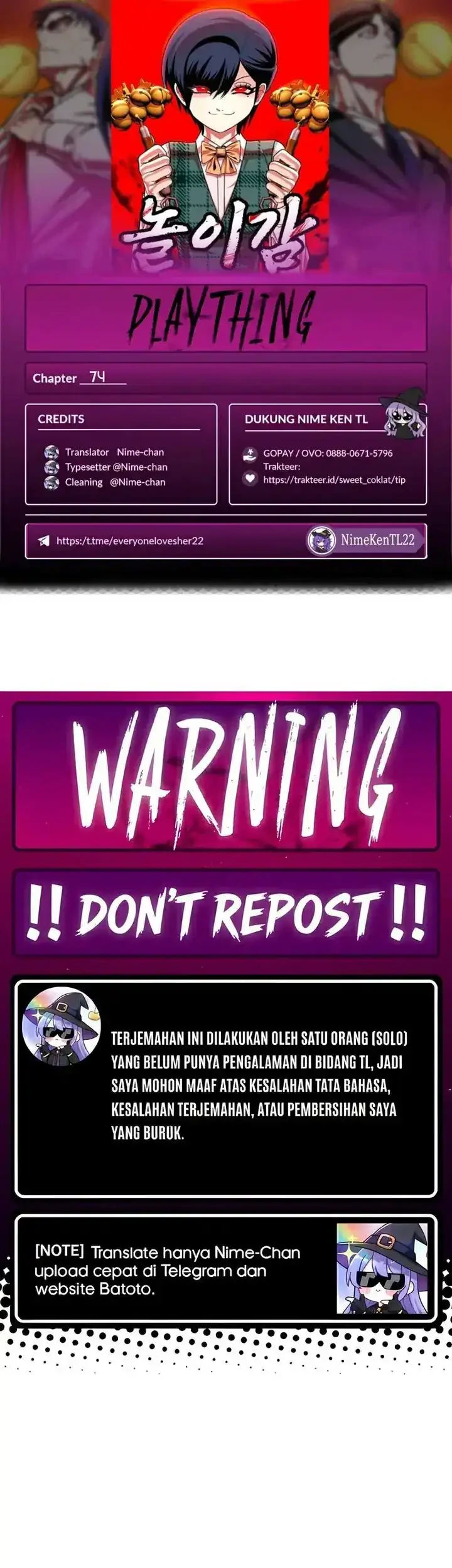 Komik Plaything Chapter 74 gambar 1
