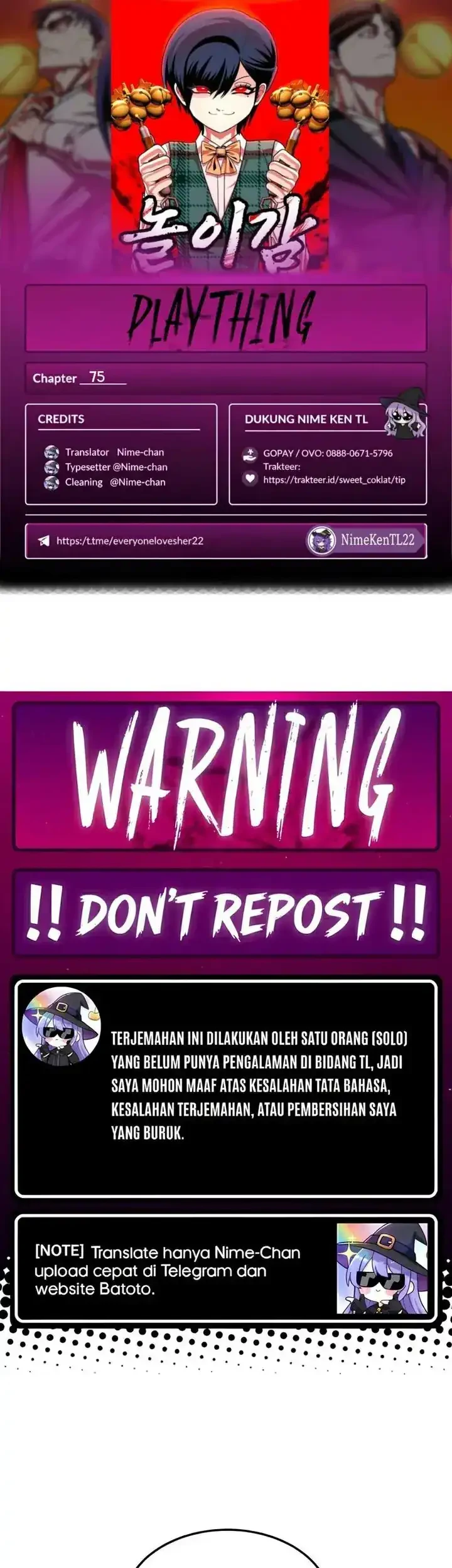 Komik Plaything Chapter 75 gambar 1