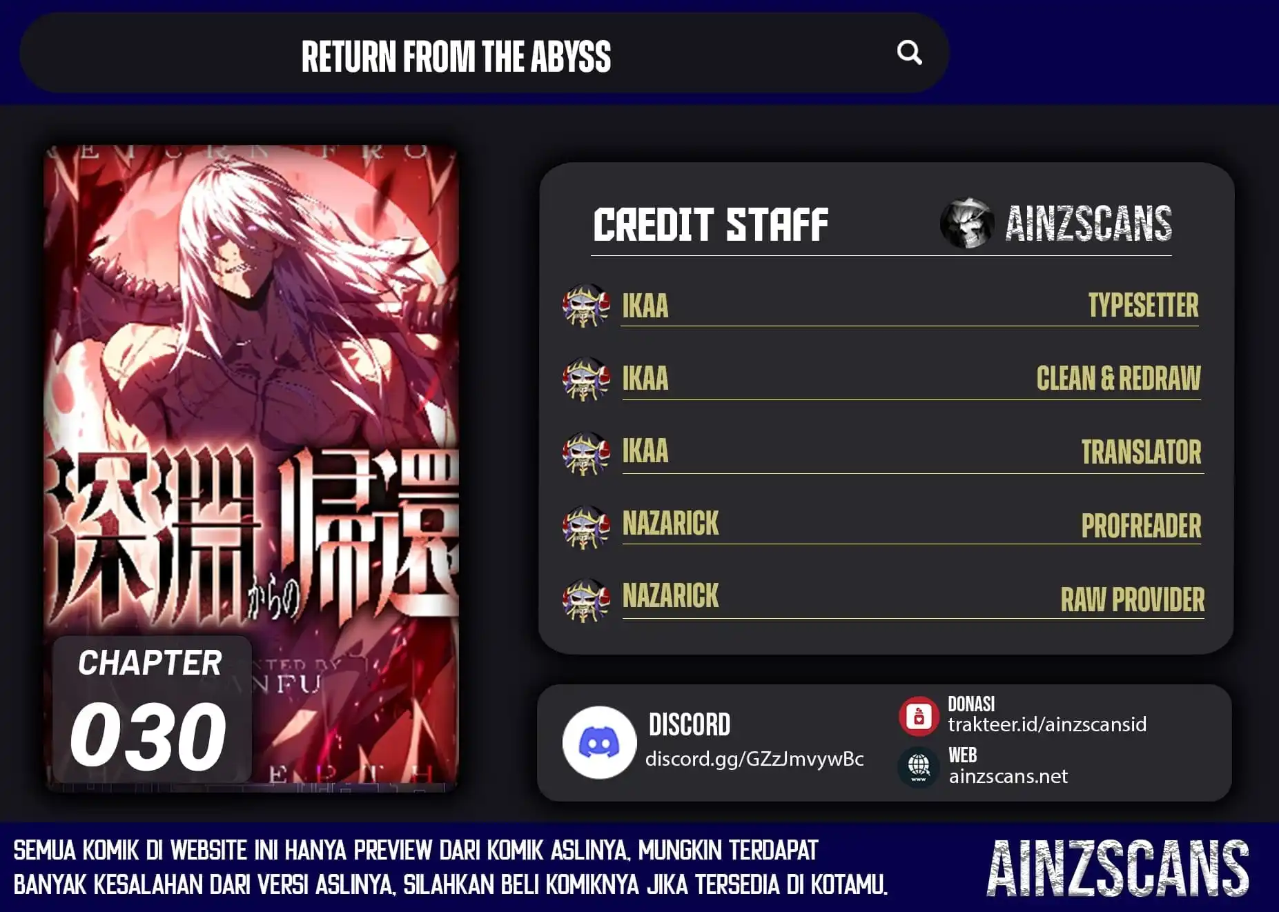 Komik Return From The Abyss Chapter 30 gambar 1