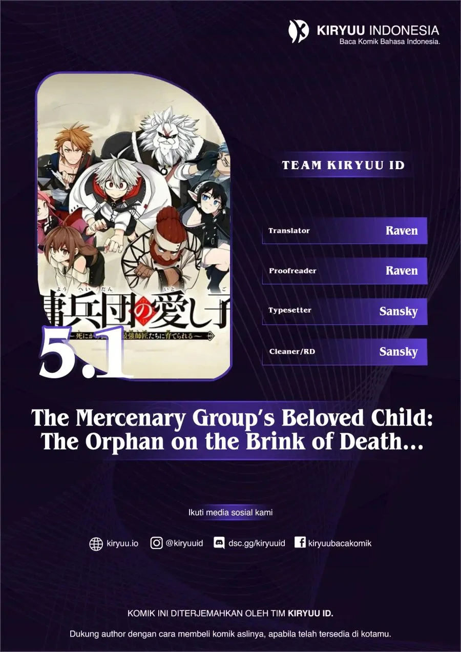 Komik The Mercenary Group’s Beloved Child: The Orphan on the Brink of Death is Raised by the Mightiest Masters Chapter 5.1 gambar 1