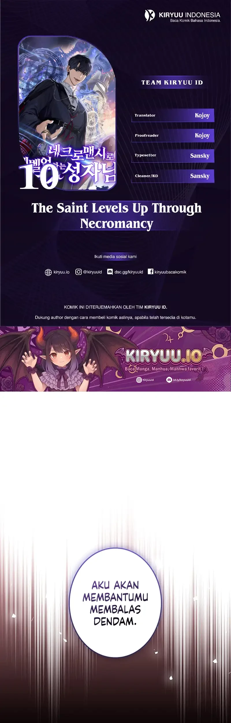 Komik The Saint Levels Up Through Necromancy Chapter 10 gambar 1