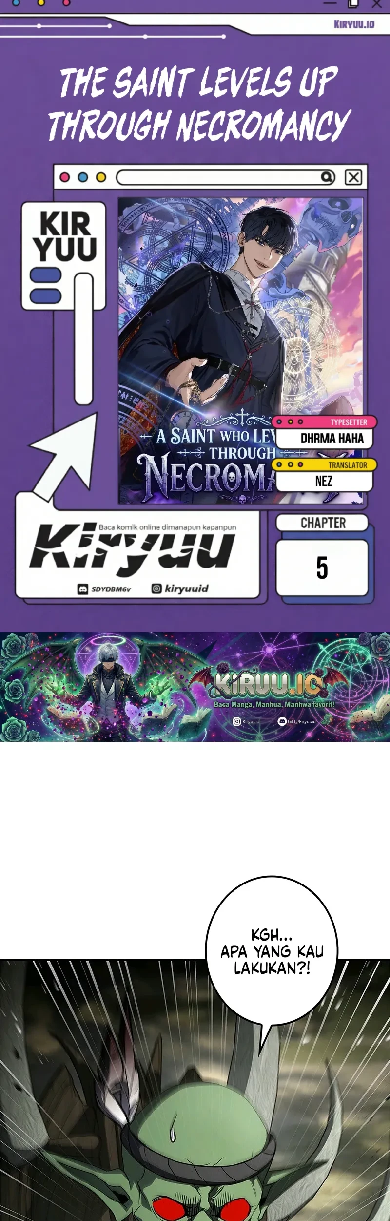 Komik The Saint Levels Up Through Necromancy Chapter 5 gambar 1