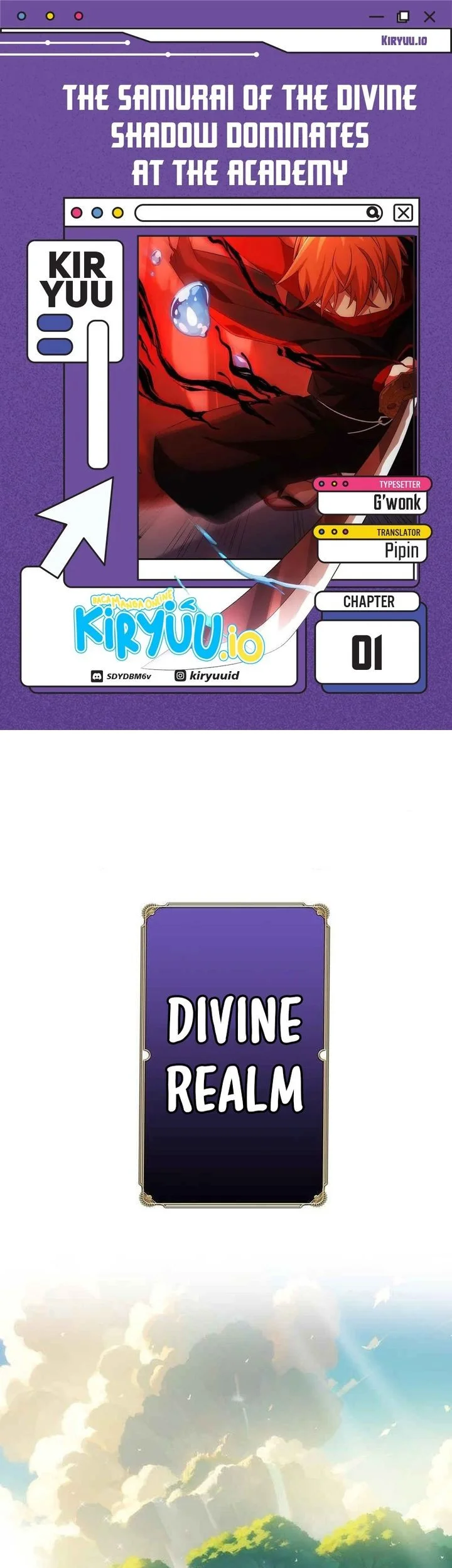 Komik The Samurai of the Divine Shadow Dominates at the Academy Chapter 1 gambar 1