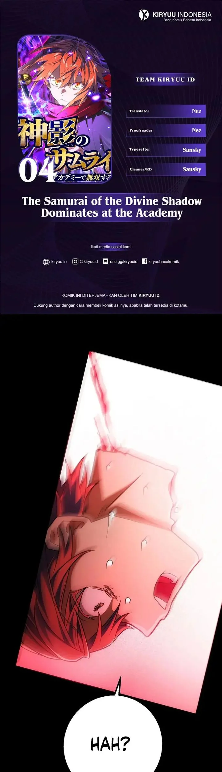 Komik The Samurai of the Divine Shadow Dominates at the Academy Chapter 4 gambar 1