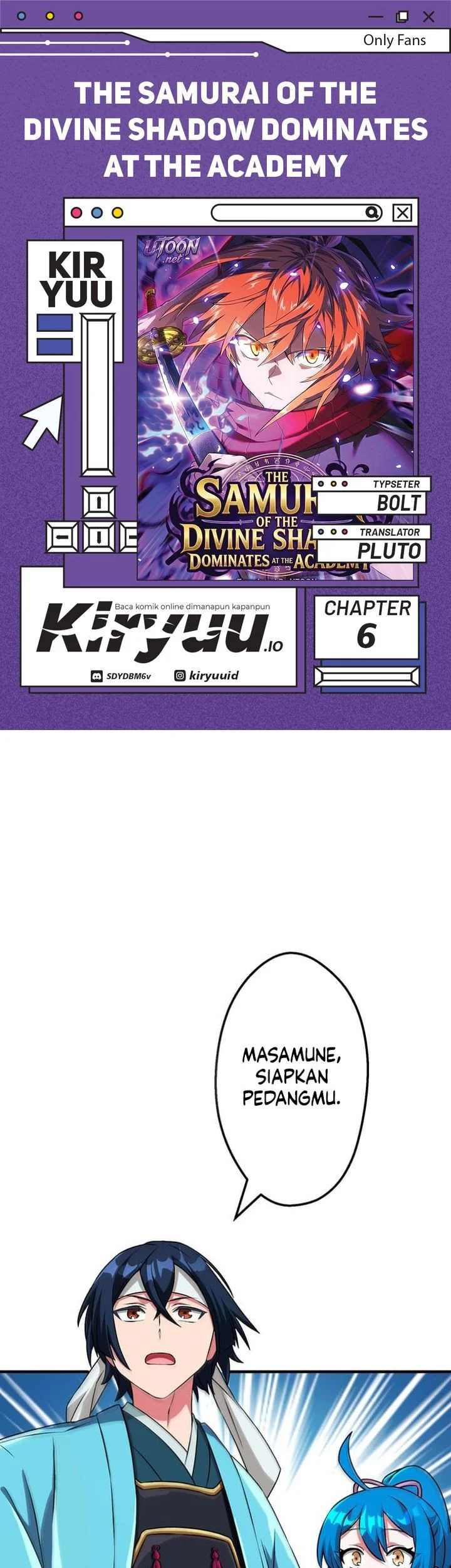 Komik The Samurai of the Divine Shadow Dominates at the Academy Chapter 6 gambar 1