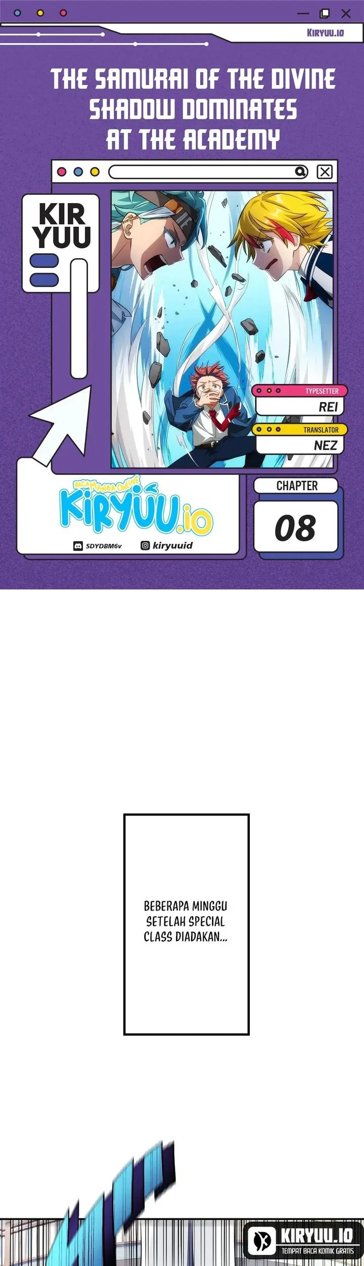 Komik The Samurai of the Divine Shadow Dominates at the Academy Chapter 8 gambar 1