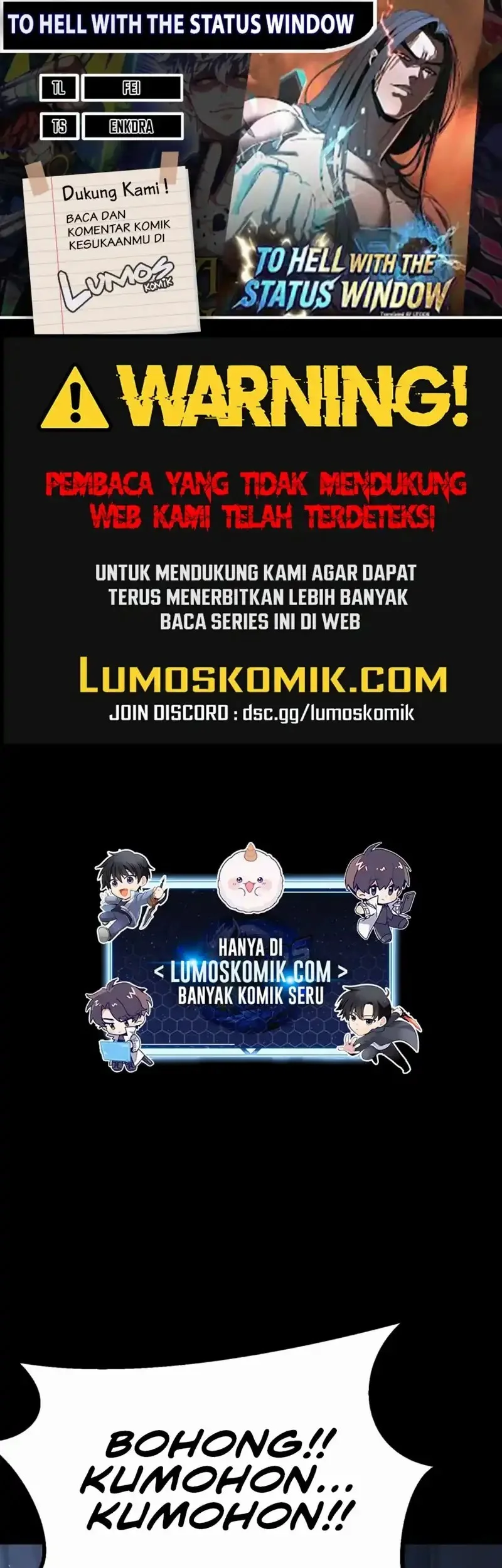 Komik To Hell With the Status Window Chapter 7 gambar 1