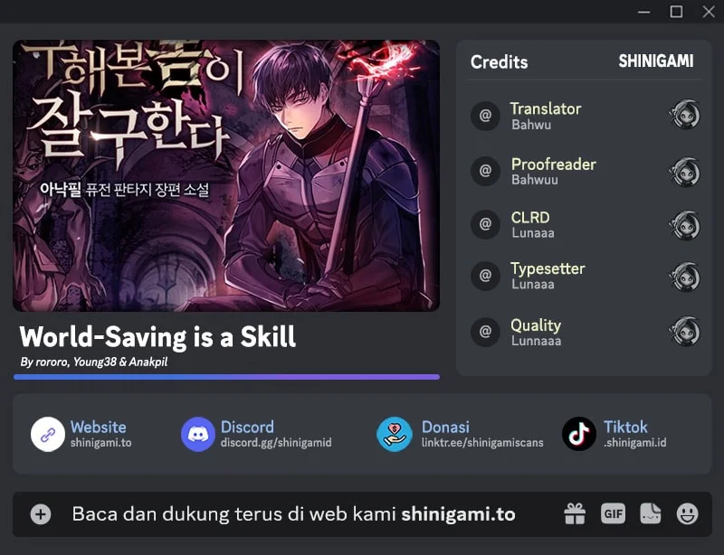 Komik World-Saving Is A Skill Chapter 19 gambar 1